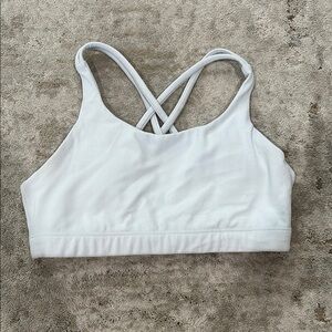 Athleta White Cross-Back Sports Bra